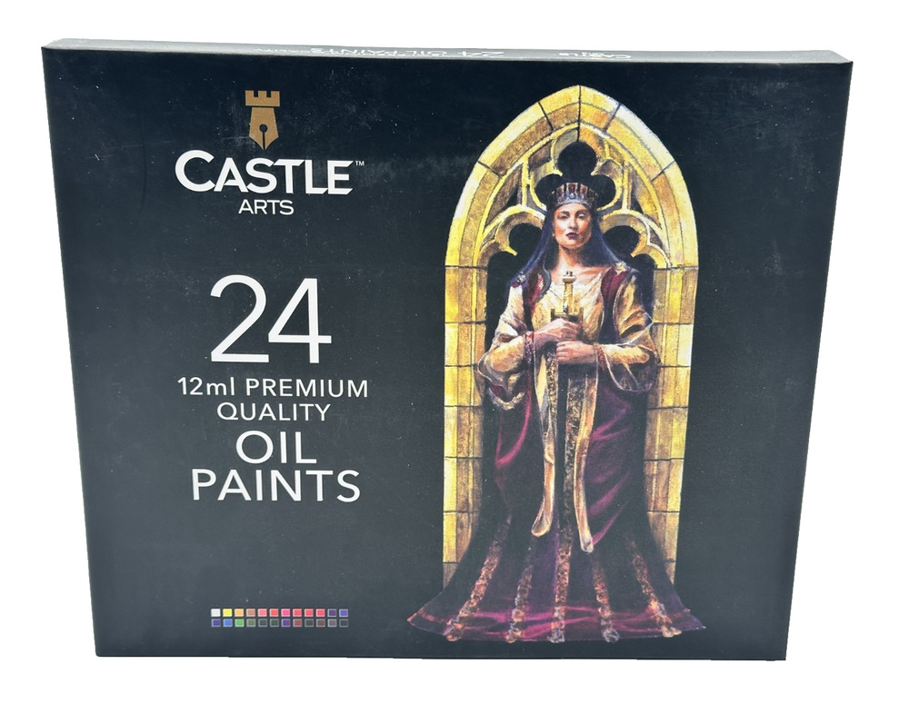 Castle Arts 24 Color Oil Paint Set 12ml Premium Pigment Fine Art Tubes Sealed Ne
